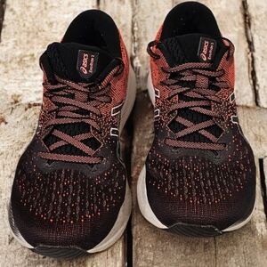 ASICS EvoRide 2 Black and Orange/Peach/Pink Color Women's Athletic Shoes--8